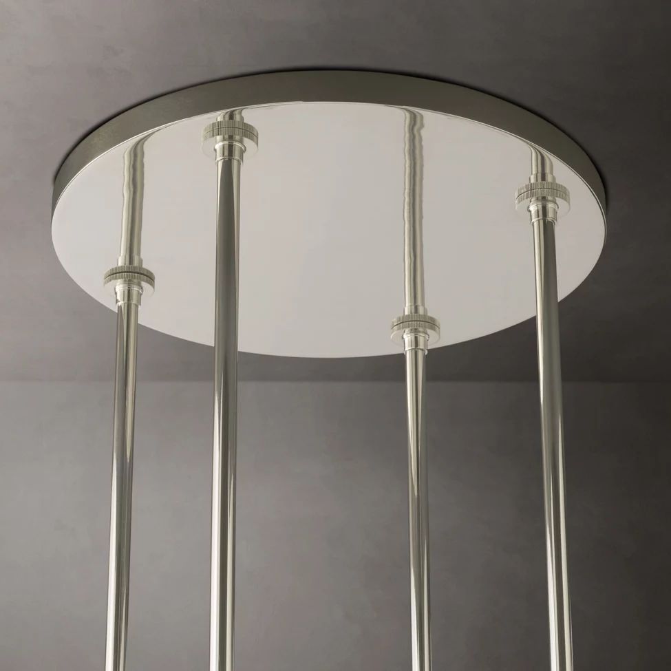 Ravelle Clear Glass Round Chandelier 48"