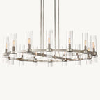 Ravelle Clear Glass Round Chandelier 48"