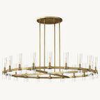 Ravelle Clear Glass Round Chandelier 60"