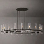 Ravelle Clear Glass Round Chandelier 60"