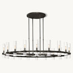 Ravelle Clear Glass Round Chandelier 60"