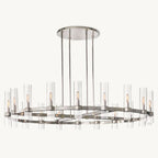 Ravelle Clear Glass Round Chandelier 60"