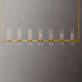 Ravelle Clear Glass Linear Chandelier 59"