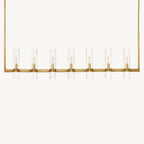 Ravelle Clear Glass Linear Chandelier 59"