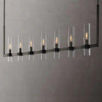 Ravelle Clear Glass Linear Chandelier 59"