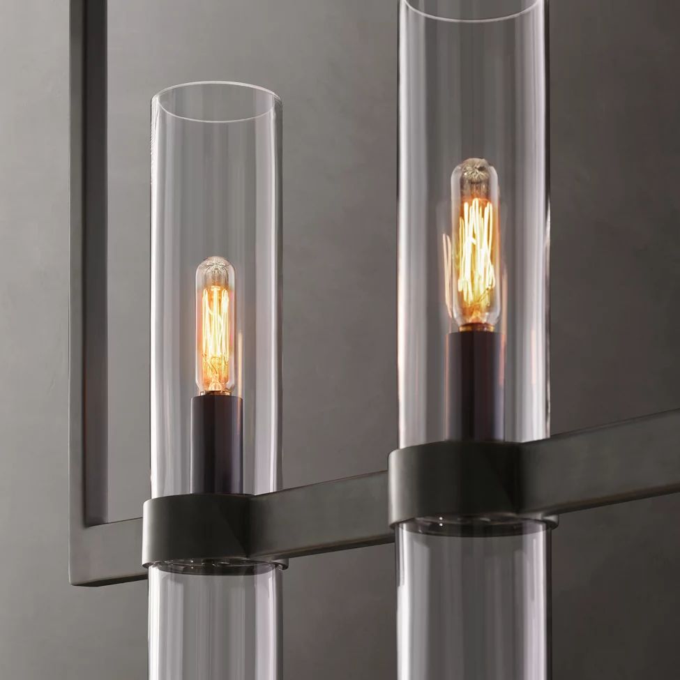Ravelle Clear Glass Linear Chandelier 59"