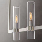 Ravelle Clear Glass Linear Chandelier 59"