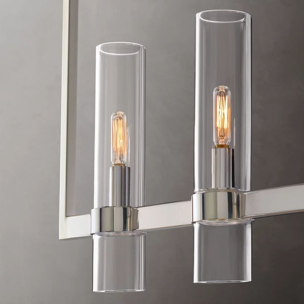 Ravelle Clear Glass Linear Chandelier 59"
