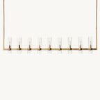 Ravelle Clear Glass Linear Chandelier 73"
