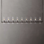 Ravelle Clear Glass Linear Chandelier 73"