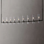 Ravelle Clear Glass Linear Chandelier 73"