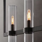 Ravelle Clear Glass Linear Chandelier 73"