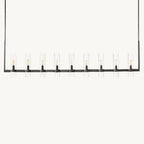 Ravelle Clear Glass Linear Chandelier 73"