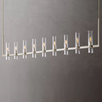 Ravelle Clear Glass Linear Chandelier 73"