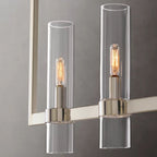 Ravelle Clear Glass Linear Chandelier 73"