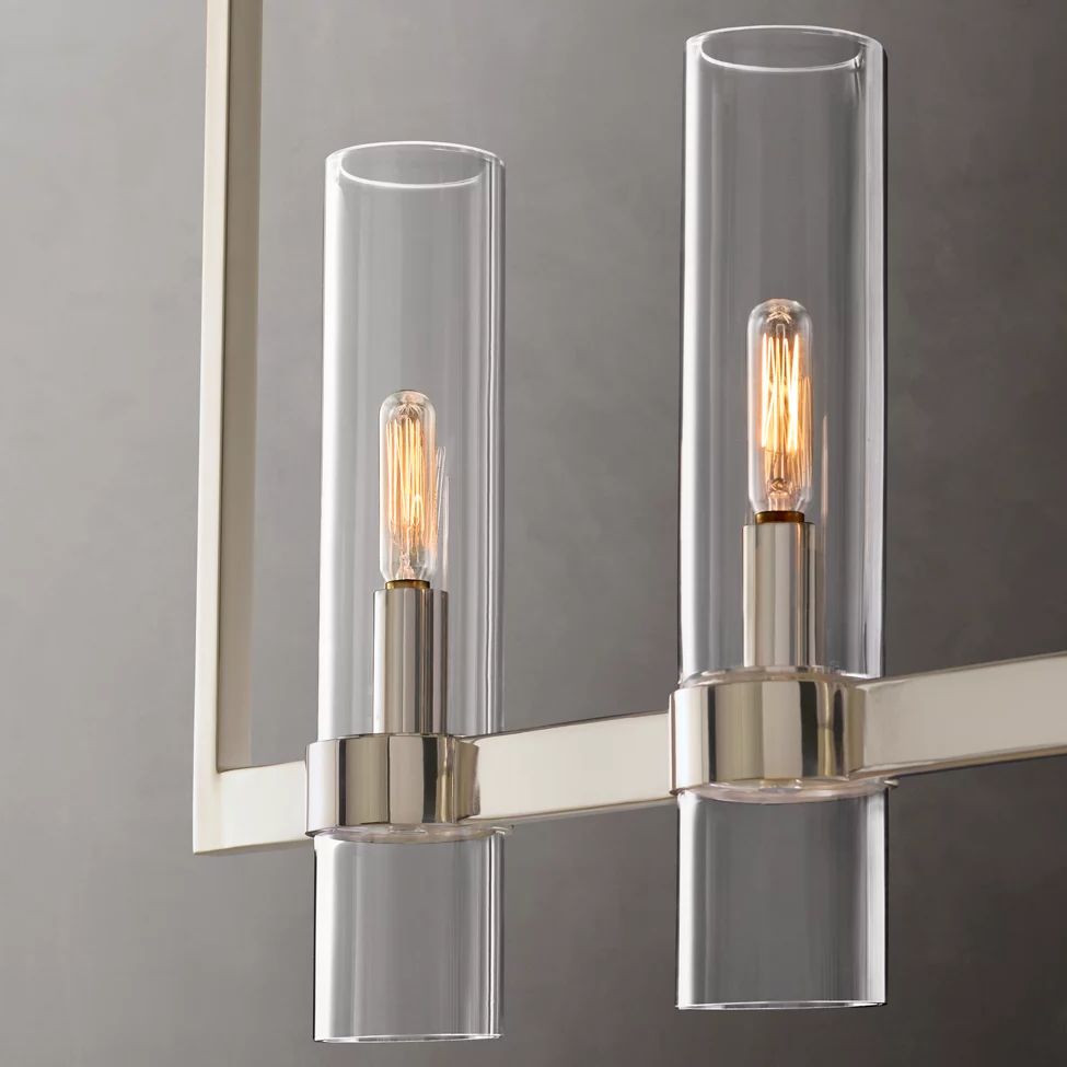 Ravelle Clear Glass Linear Chandelier 73"