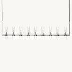 Ravelle Clear Glass Linear Chandelier 73"