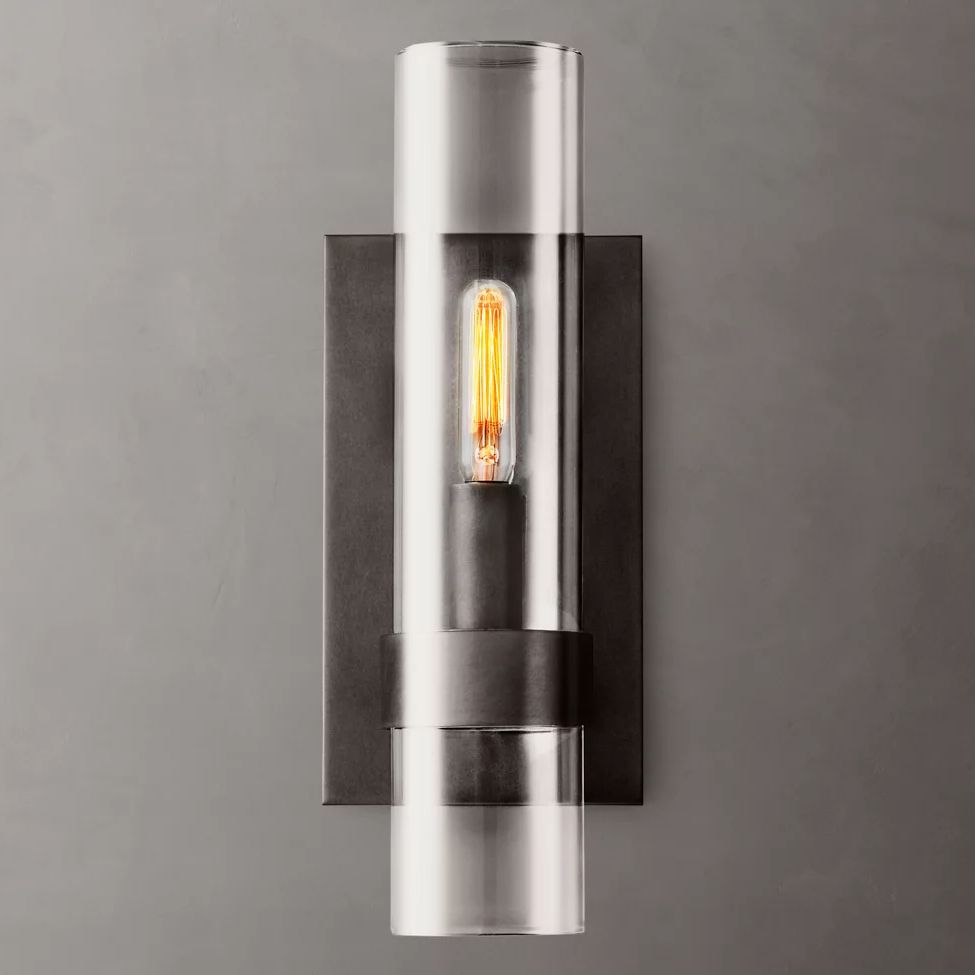 Ravelle Clear Glass Wall Sconce