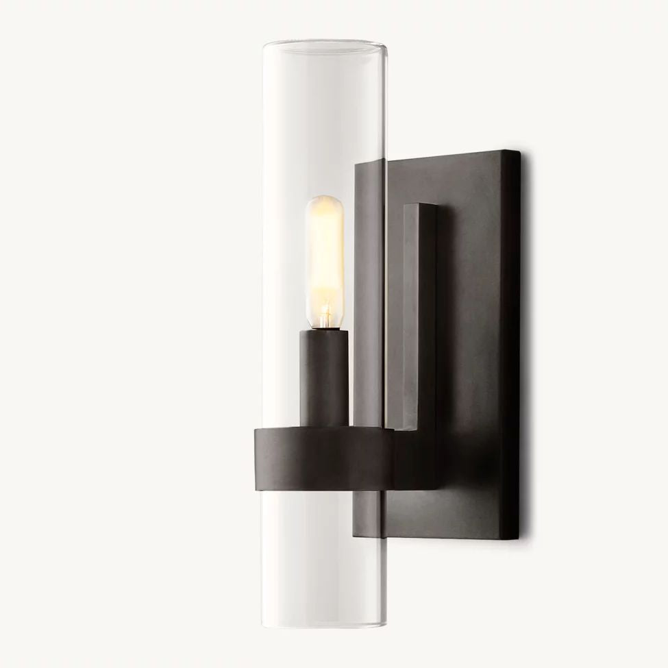 Ravelle Clear Glass Wall Sconce