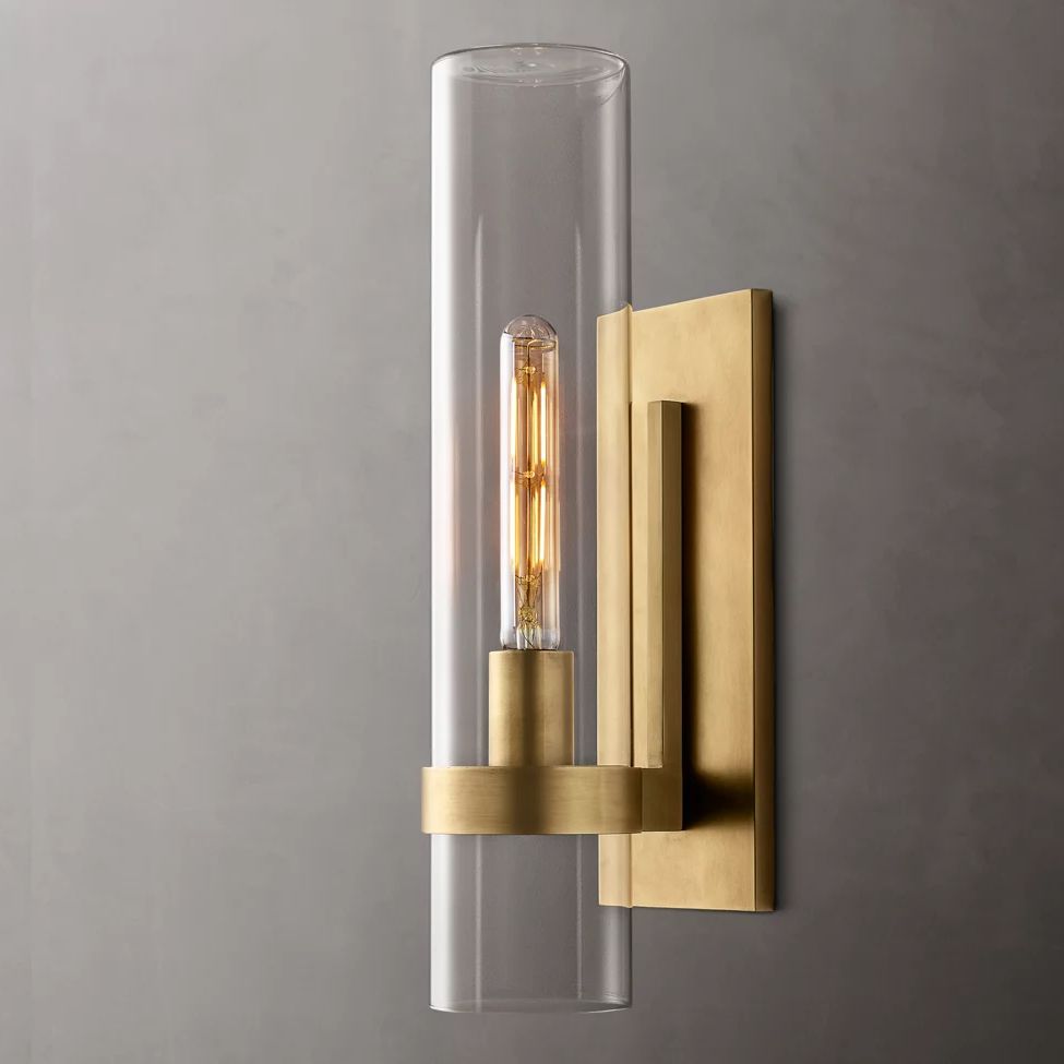 Ravelle Clear Glass Wall Sconce