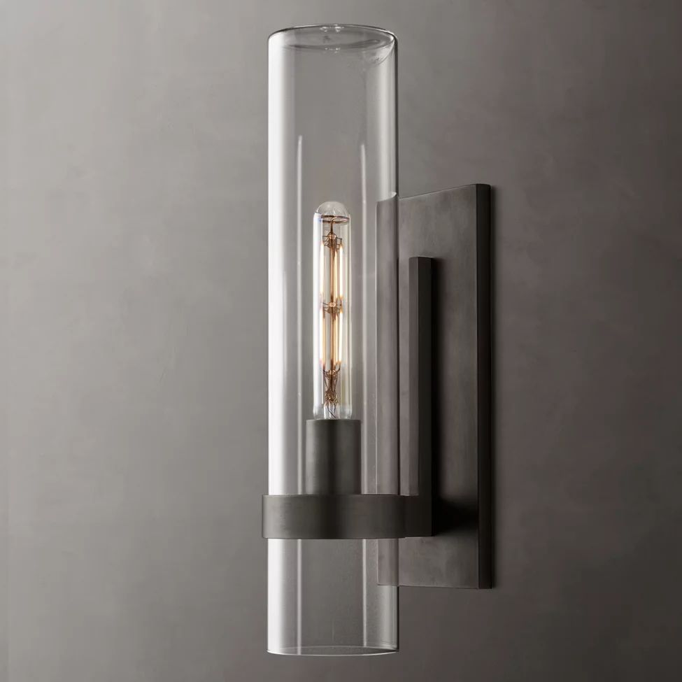 Ravelle Clear Glass Wall Sconce