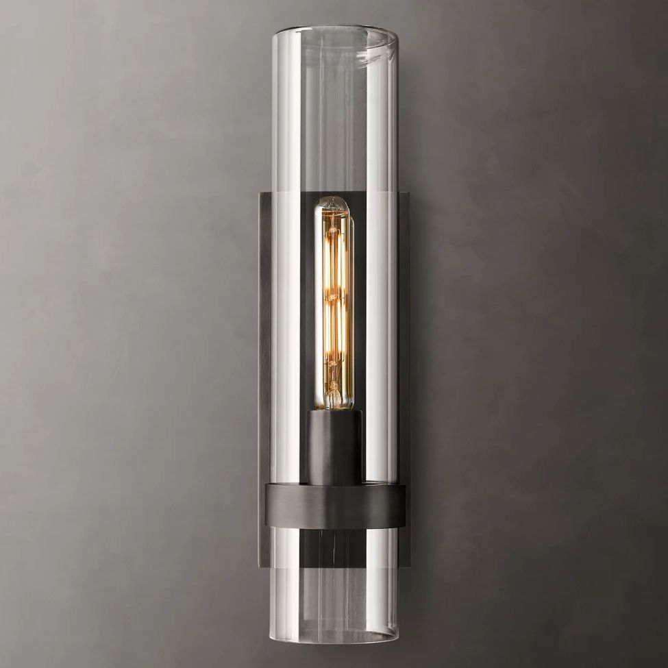 Ravelle Clear Glass Wall Sconce