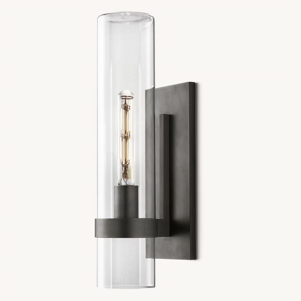 Ravelle Clear Glass Wall Sconce