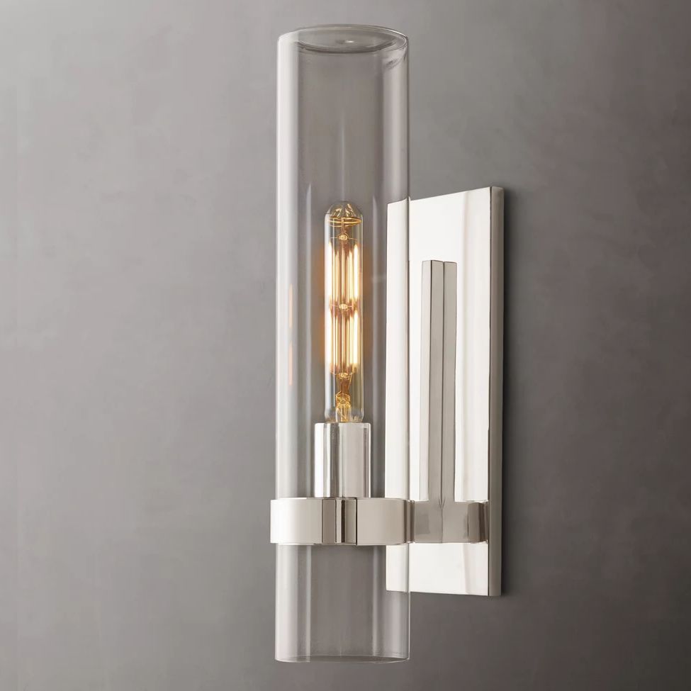 Ravelle Clear Glass Wall Sconce