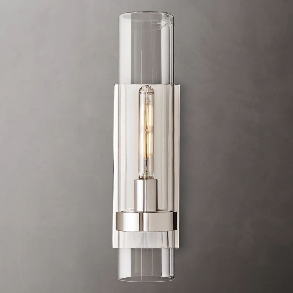 Ravelle Clear Glass Wall Sconce