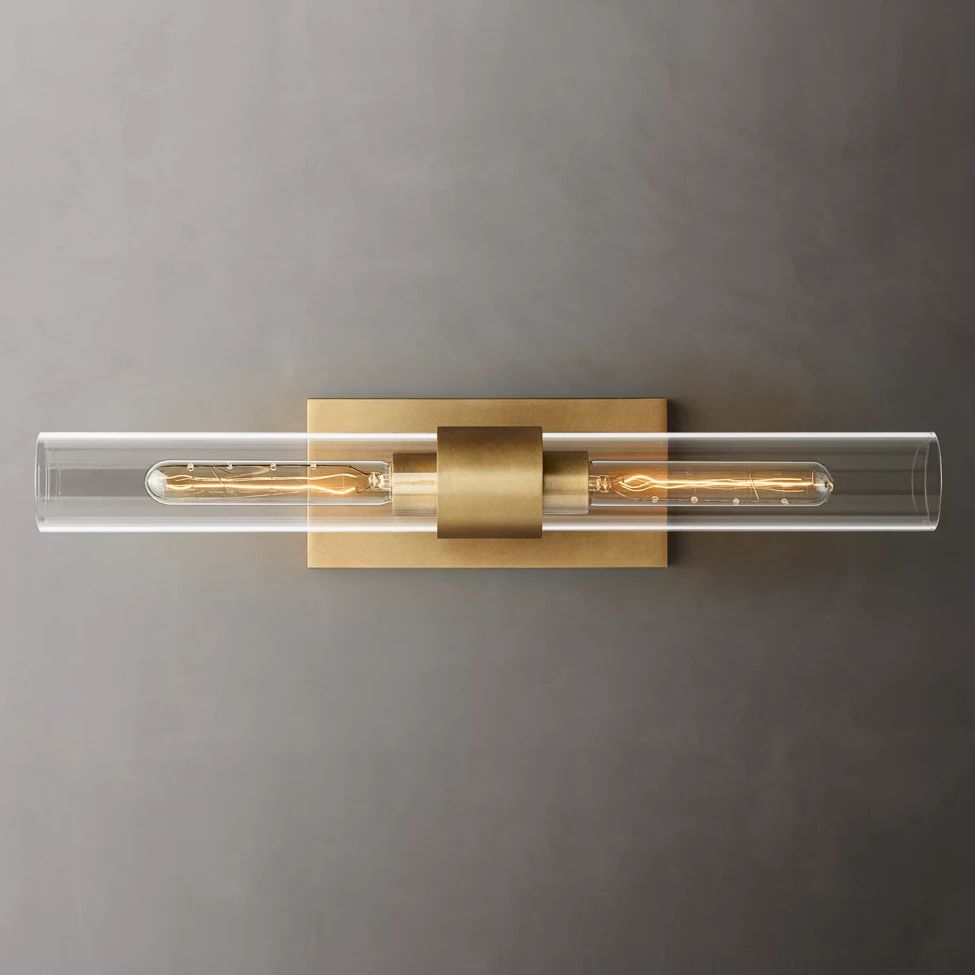 Ravelle Clear Glass Linear Wall Sconce