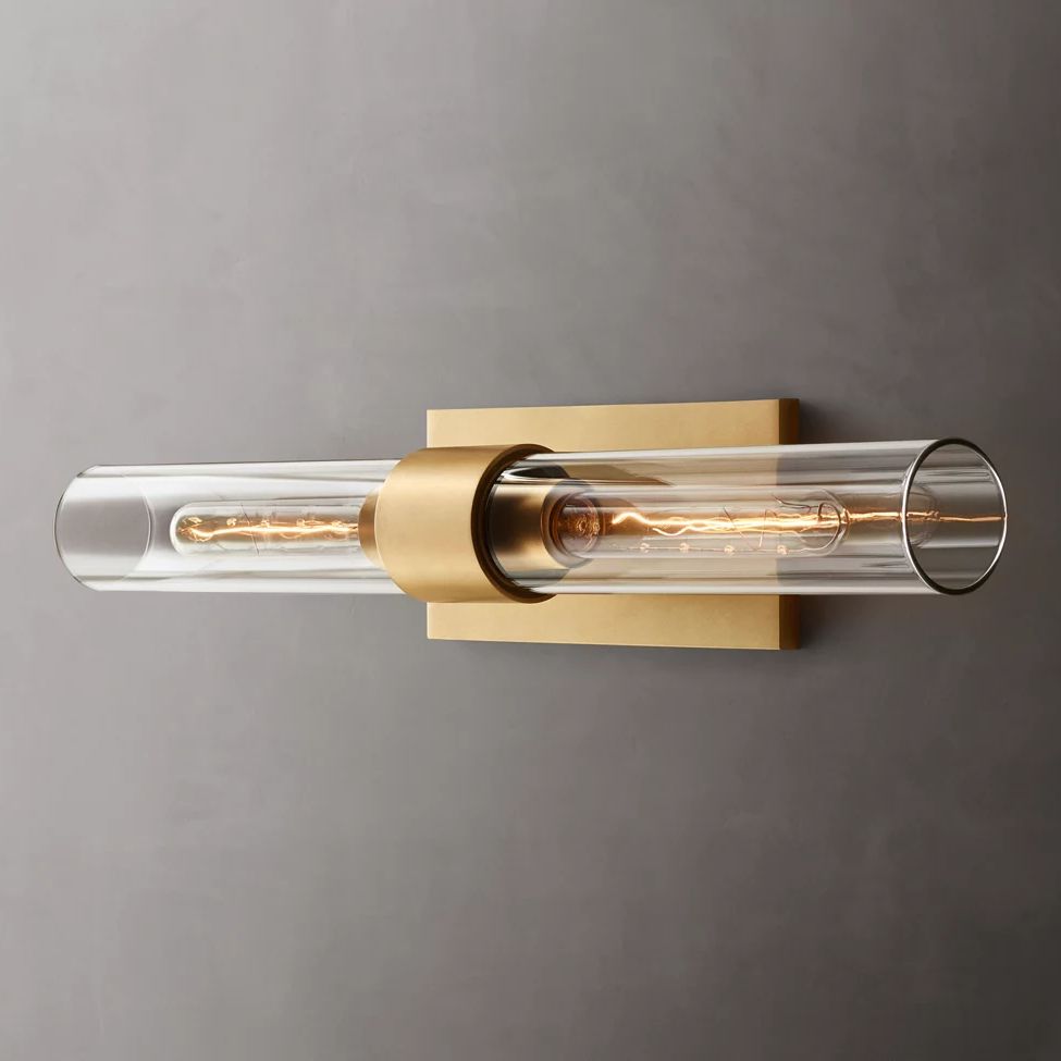 Ravelle Clear Glass Linear Wall Sconce