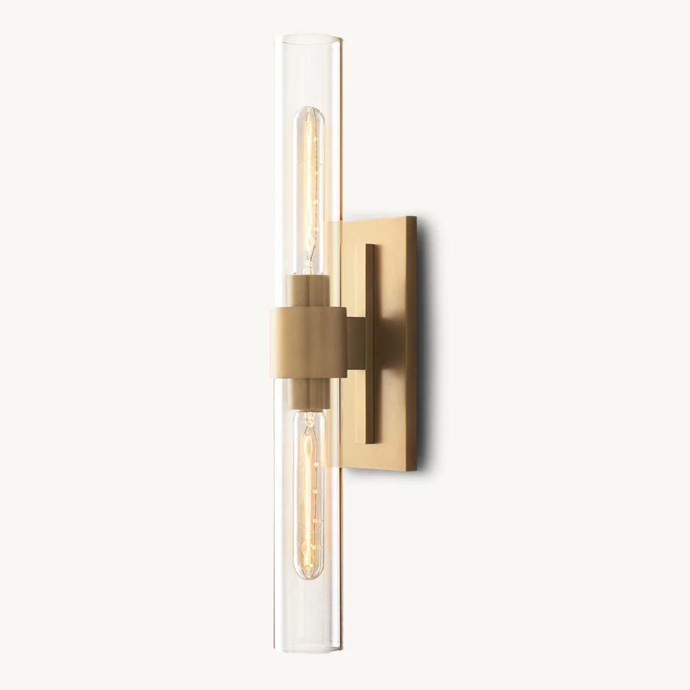 Ravelle Clear Glass Linear Wall Sconce