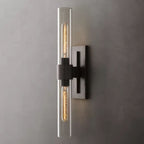 Ravelle Clear Glass Linear Wall Sconce