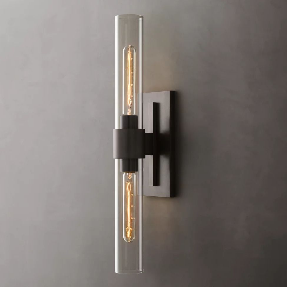 Ravelle Clear Glass Linear Wall Sconce