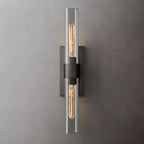 Ravelle Clear Glass Linear Wall Sconce