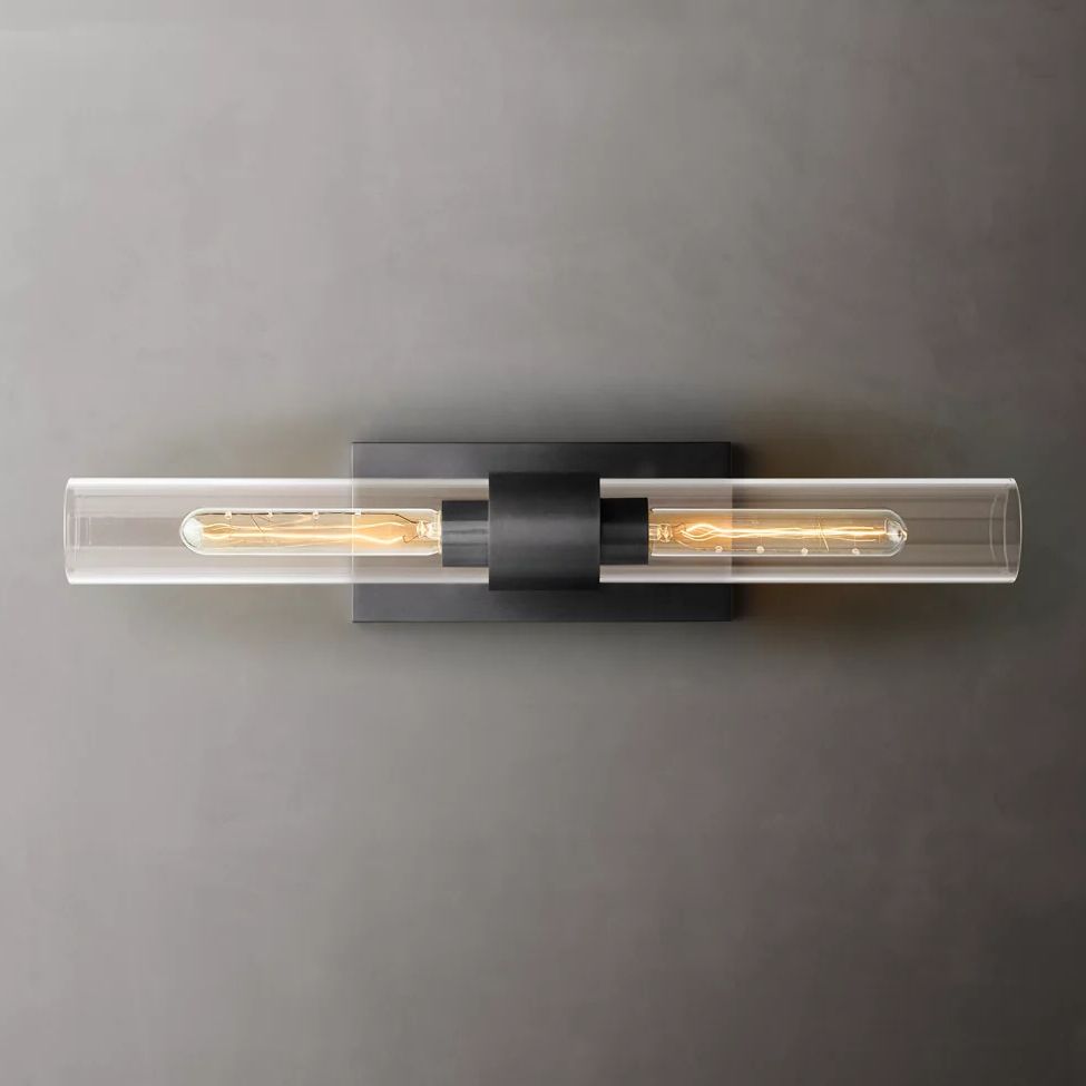 Ravelle Clear Glass Linear Wall Sconce