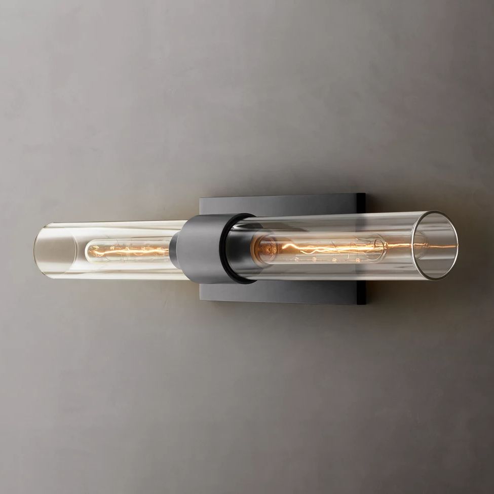 Ravelle Clear Glass Linear Wall Sconce