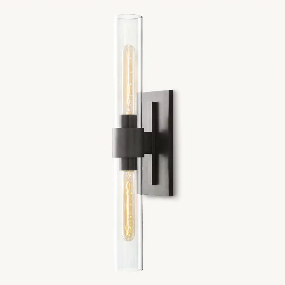 Ravelle Clear Glass Linear Wall Sconce