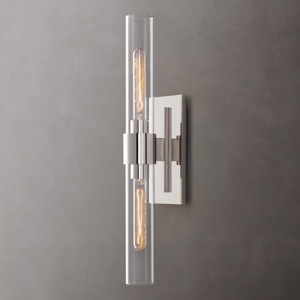 Ravelle Clear Glass Linear Wall Sconce