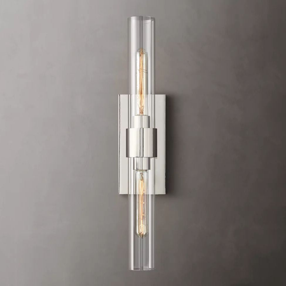 Ravelle Clear Glass Linear Wall Sconce