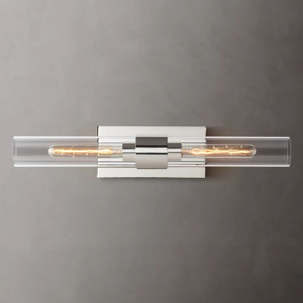 Ravelle Clear Glass Linear Wall Sconce