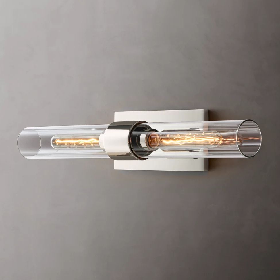 Ravelle Clear Glass Linear Wall Sconce