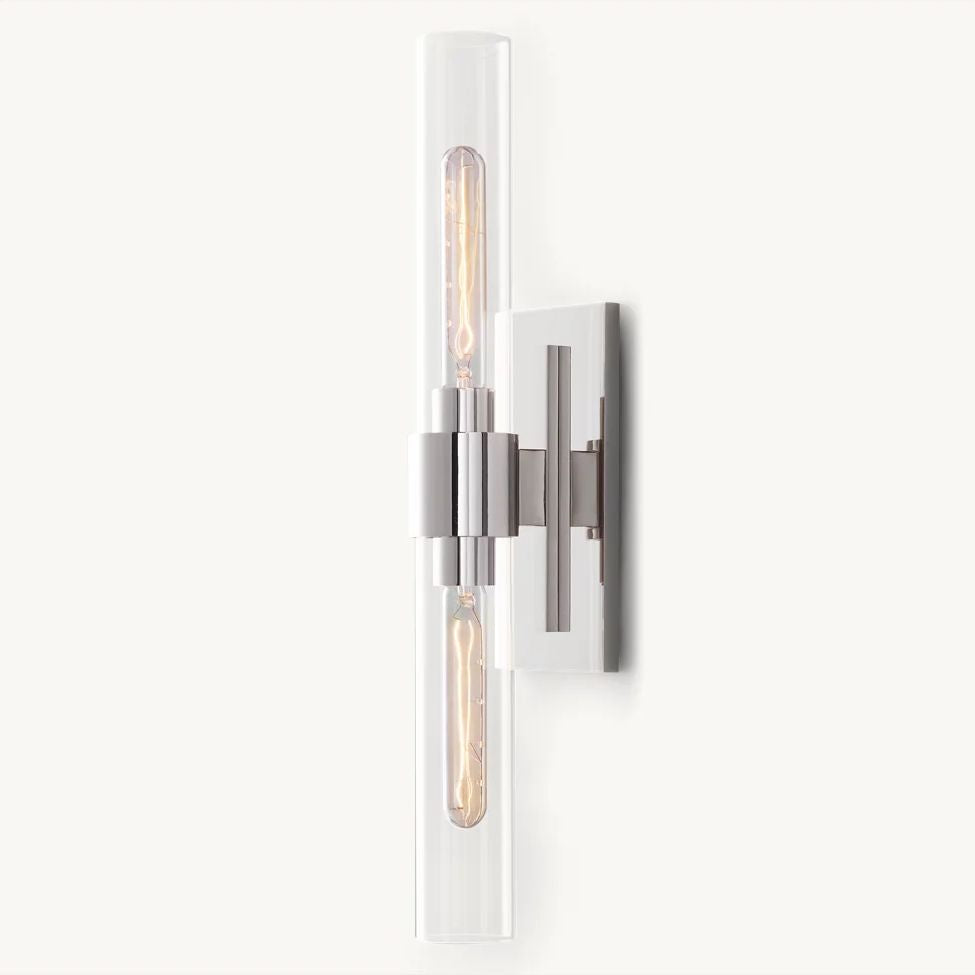 Ravelle Clear Glass Linear Wall Sconce