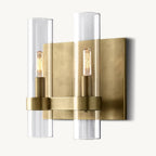 Ravelle Clear Glass Double Wall Sconce