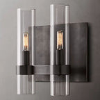 Ravelle Clear Glass Double Wall Sconce
