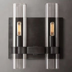 Ravelle Clear Glass Double Wall Sconce