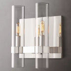 Ravelle Clear Glass Double Wall Sconce