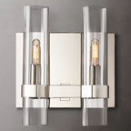 Ravelle Clear Glass Double Wall Sconce