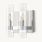Ravelle Clear Glass Double Wall Sconce