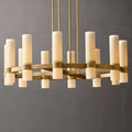 Ravelle Milk Glass Round Chandelier 36"